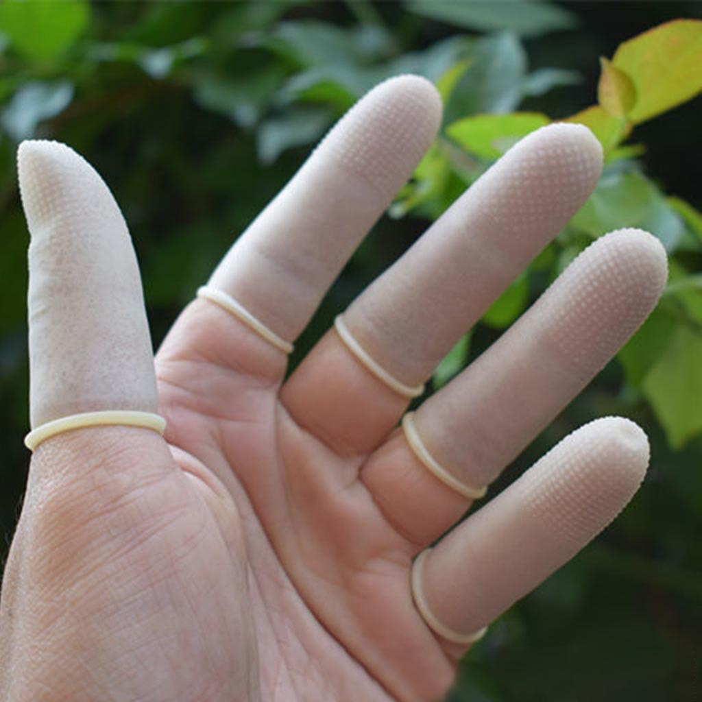 100Pcs Waterdichte Rubberen Latex Vinger Handschoenen Voor Afwas Wasserij Huishouden Vinger Babybedjes Vingertop Beschermende Disposable