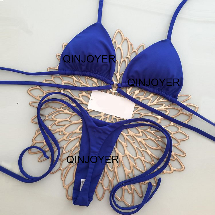 CUPSHE Dames bikini-set met contrasterende biezen, driehoekige Braziliaanse bikini, badmode, tweedelig badpak, S
