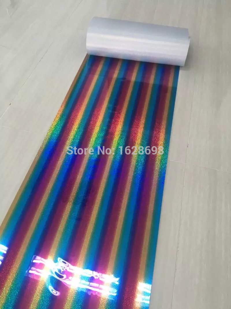 Speacial CDH-20 della banda di colore multi Arcobaleno pellicola di trasferimento di calore per i vestiti o indumento materiale ologramma