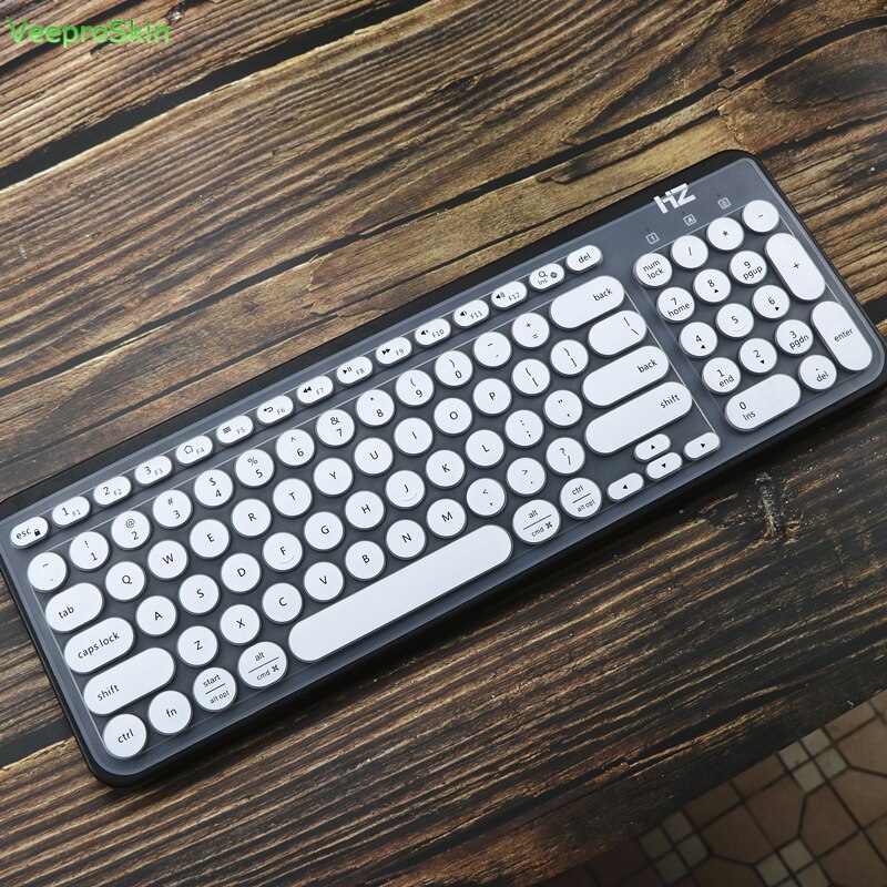 Pour Logitech K780 multi-dispositif sans fil clavier Silicone ordinateur portable clavier couverture peau protecteur: White