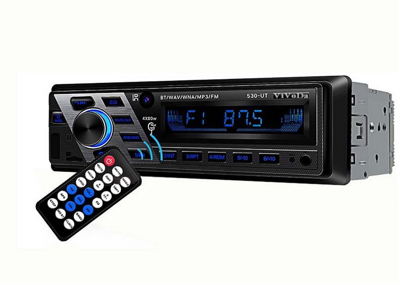 1 Din Bluetooth Aux-in FM HI-FI Auto Stereo Auto Radio Audio Steoro Afstandsbediening 12 V Auto Radio auto MP3 Speler