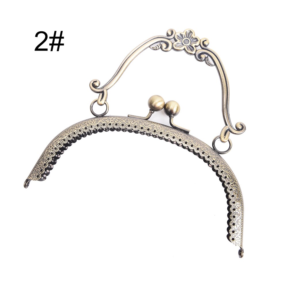 2 Sizes 16.5cm Metal Handbag Handle Frame Kiss Clasp Lock Handle Arch For DIY Purse Bag Handle DIY Craft: N2