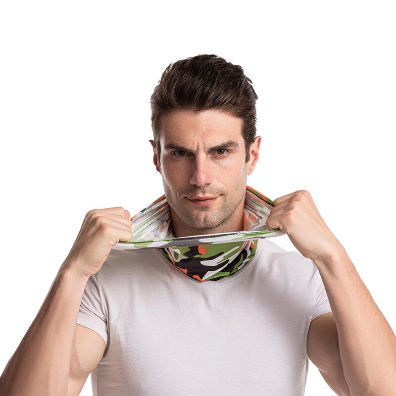 Camouflage Polyester Scarves Face Dust Mask Outdoor Sport Cycling Bandanas Camping Hiking Washouts Headwear Magic Scarf