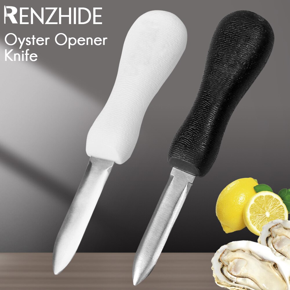 RZD Oyster Knife Set Stainless Steel Plastic Handle Oyster Opener Shucking Knives Seafood Shucker Tool Accessory Set