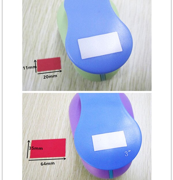 Free Ship 20mm-64mm Rectangle shape Craft Hole Punch Photo Frame and Greeting Card Tools rectangular Paper and Eva Cutter: 2 pieces as picture
