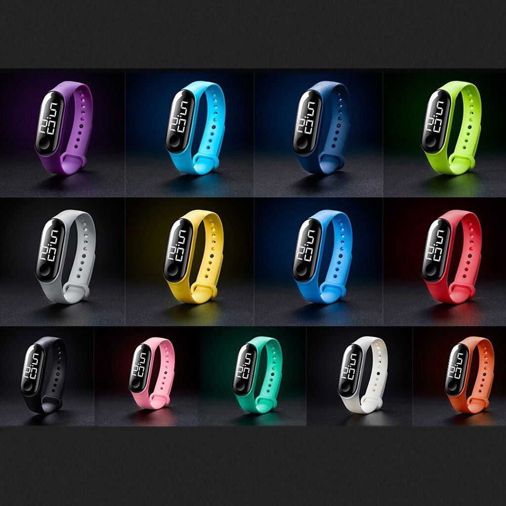 Horloges Led Elektronische Sport Lichtgevende Sensor Horloges Mode Mannen En Vrouwen Eenvoudige Waterdichte Horloges Alarm Outdoor