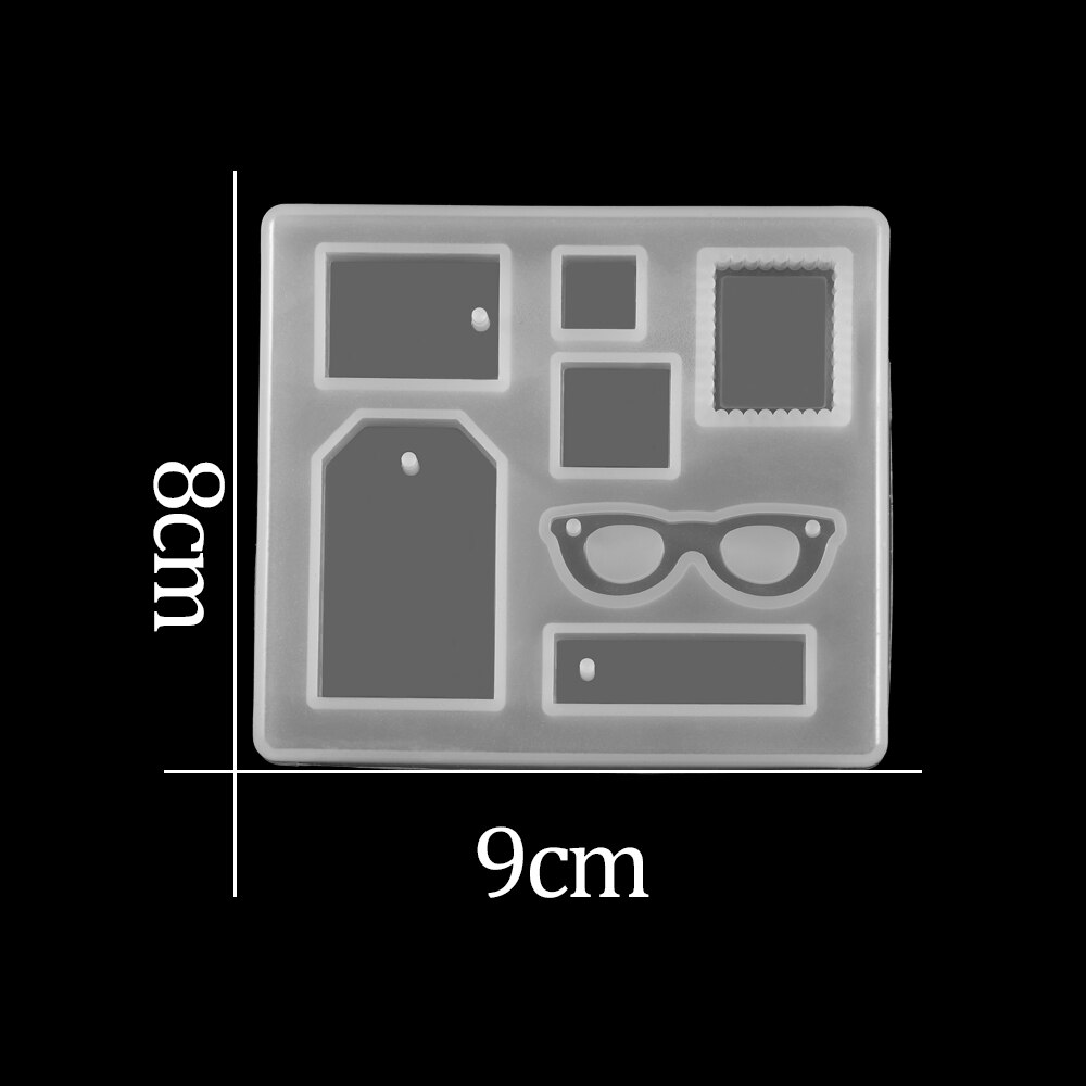 1 Uds gafas botones de silicona de moldes de Epoxy de resina epoxi UV moldes herramientas para la fabricación de la joyería DIY resultados suministros Kits: 3