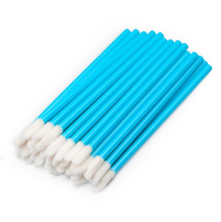 Brochas de maquillaje desechables, cepillo de pestañas, palo de algodón, limpieza de extensiones de pestañas, hisopo, herramientas de belleza, 100 Uds.: Blue-50pc