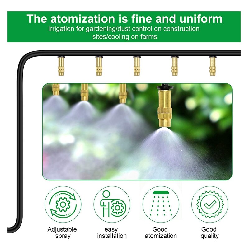 30 szt. Podlewanie dysza regulowana miedź nawadnianie wody zraszacz mgły mini zaparowanie akcesoria robić szklarni