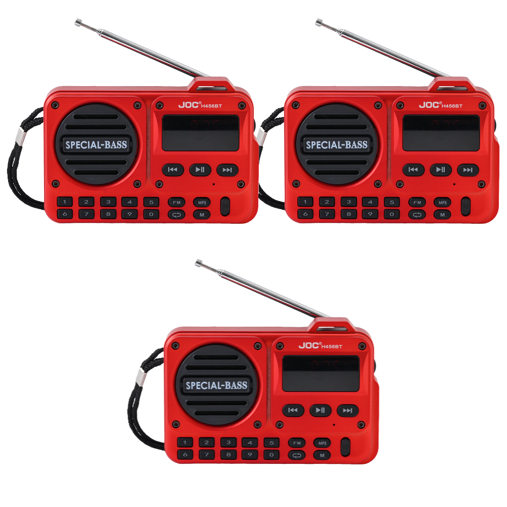 Portable Digital FM Radio Rechargeable BT 5.4 Radio Recorder with LED Display High Sound Speaker FM Frequency 87.5-108: Silver