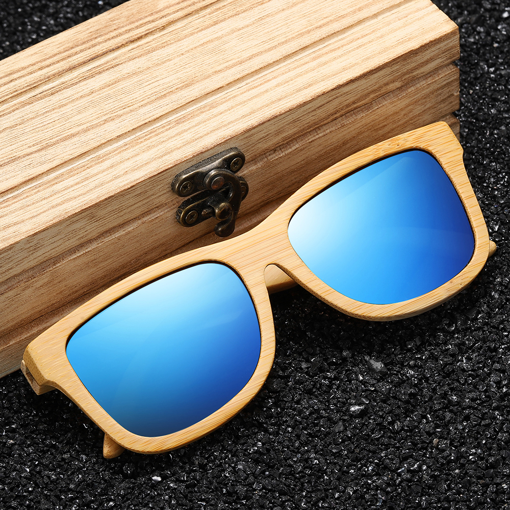 Gm Brand Handgemaakte Natuurlijke Houten Bamboe Zonnebril Luxe Zonnebril Gepolariseerde Houten Oculos De Sol Masculino