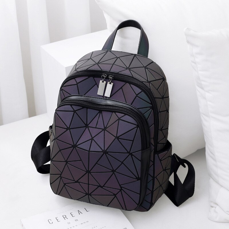 le dernier diamant treillis femmes sac à dos sac à main Kawaii gris lumineux voyage sac à dos filles garçons sacs d'école JC10171