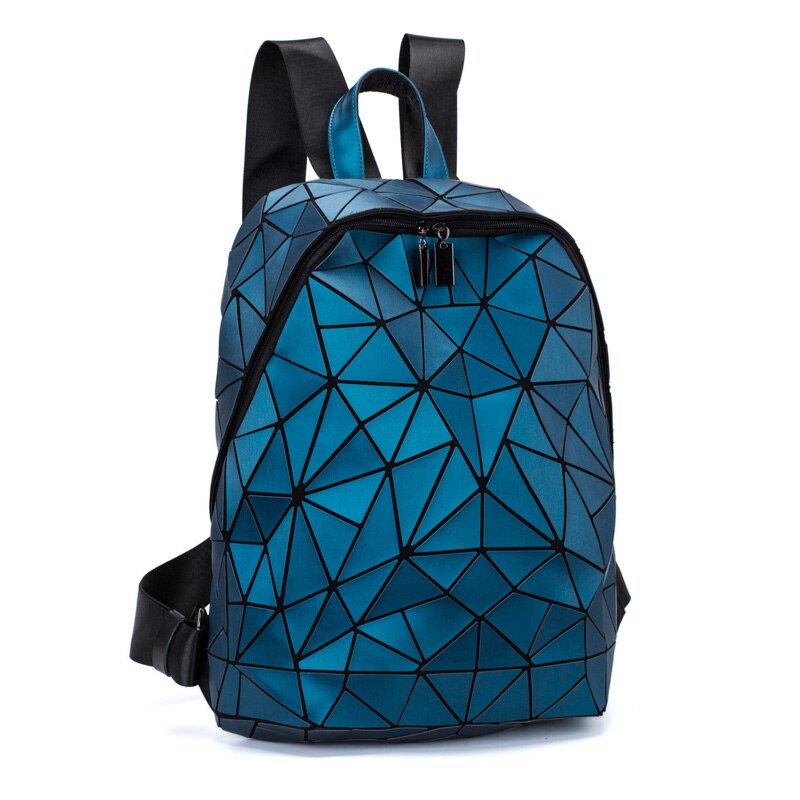 Frauen Hologramm Rucksack Schule matt Geometrische Rucksäcke Mädchen Reisen Schulter Taschen Für Frauen Totes Luxus Schulter Tasche Silber