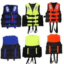 Poliéster adulto colete salva-vidas universal natação barco ski colete + apito