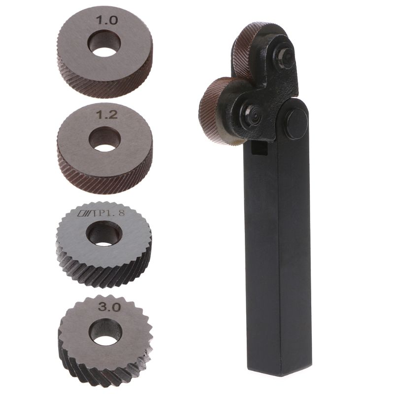 2pcs 1.8mm Diagonal Linear Knurl Wheels Knurling Knurler Tool 1.0/1.2/1.8/3.0mm Pitch