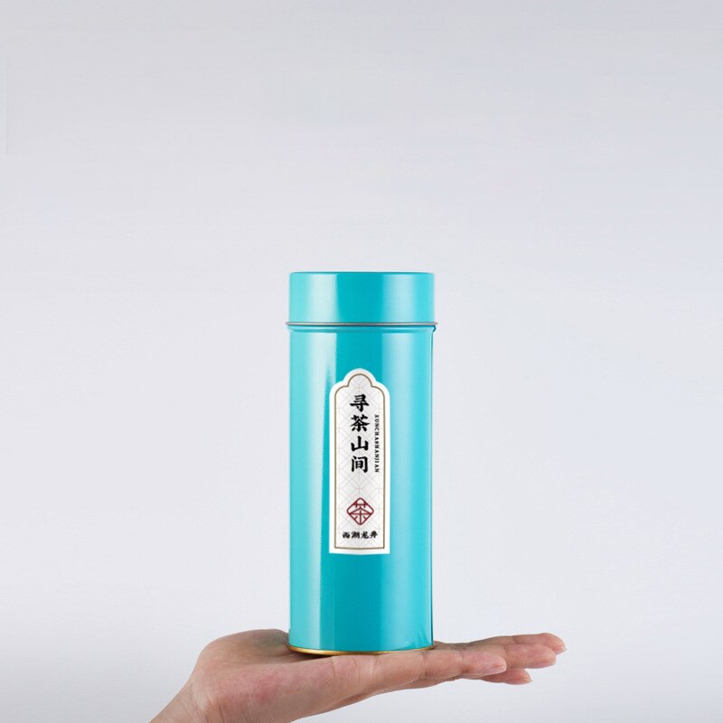 Tinplate Cans Metal Tea Cans Sealed Solid Color Simple Tea Boxes