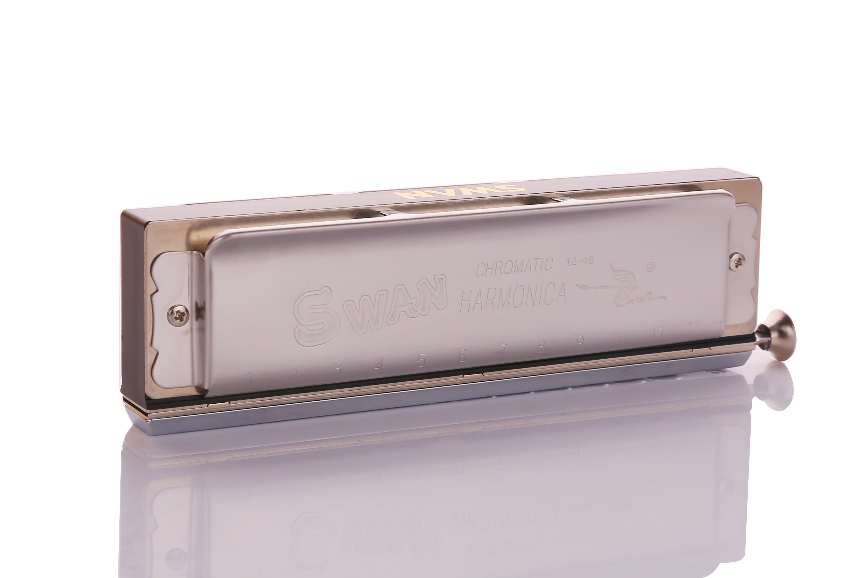 Swan Chromatic Harmonica Mouth Organ 12 Holes with 48 Tone Key of C Reed Swan harmonica