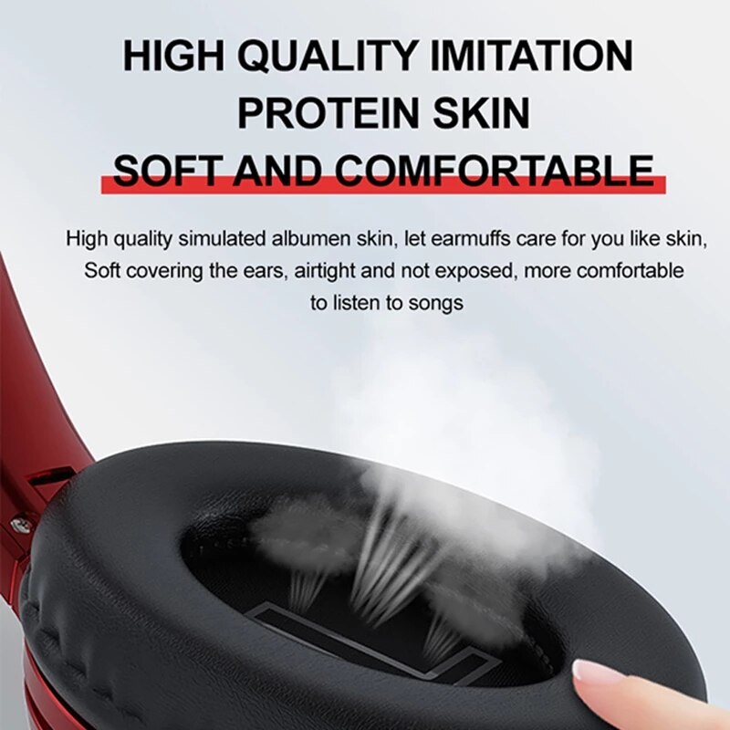 VJ901 Bluetooth 5.0 Wireless Headphones HIFI Headset Sport Gaming Foldable Over-Ear Stereo With Mic TF Card MP3 AUX Function