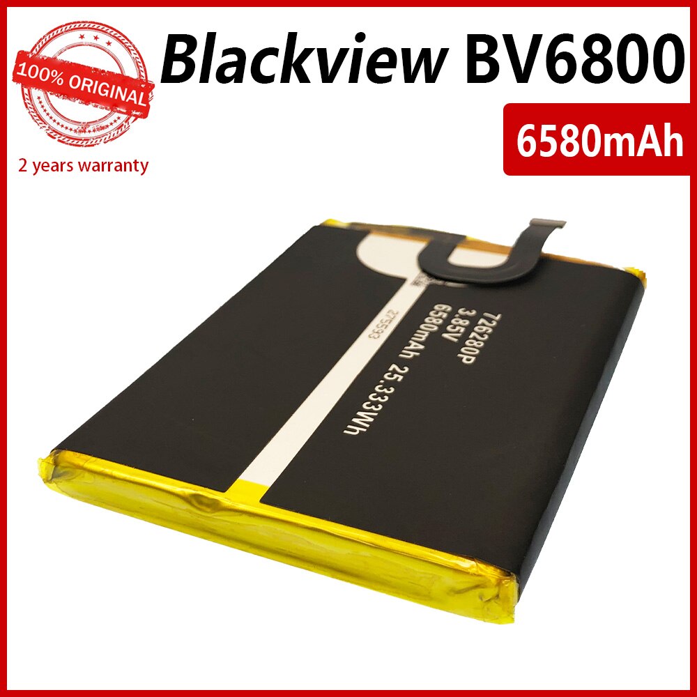 Batterie de remplacement pour Blackview BV6800 Pro, 100% d&#39;origine, 6580mAh, étanche IP68, MT6750T, avec Code de suivi