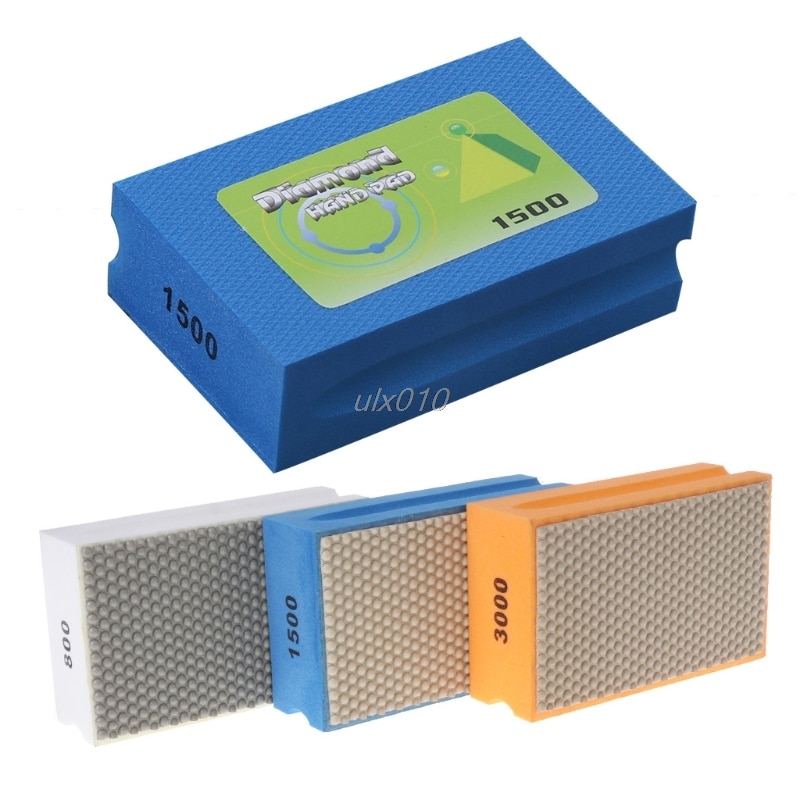Diamond Hand Polishing Pad Grinding For Glass Stone Marble 800/1800/3500 Grit G22 Whosale
