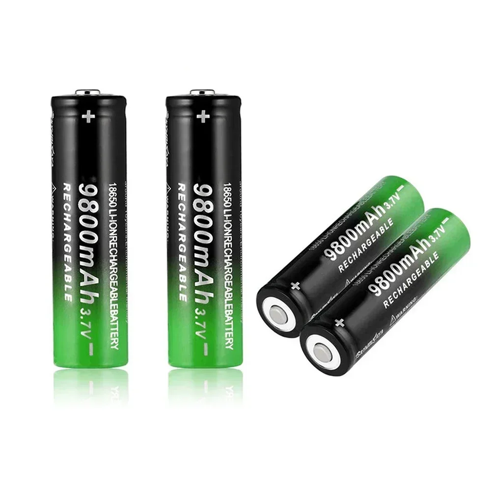 100% 18650 3.7V 9800mAh Rechargeable Battery For Flashlight Torch headlamp Li-ion Rechargeable Battery