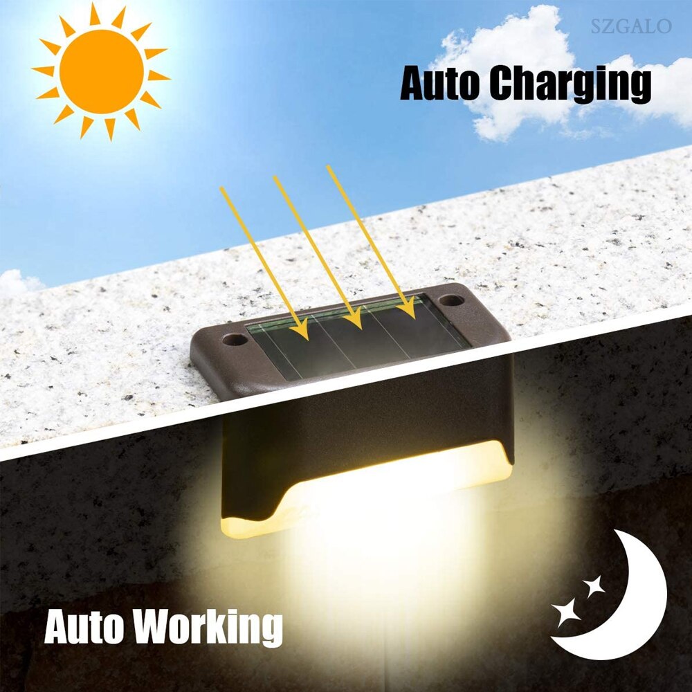 Solar Verlichting Solar Stap Lichten Buiten Waterdichte Led Zonne-energie Tuin Licht Lamp Decoratie Voor Patio Stair Tuin Yard Fence
