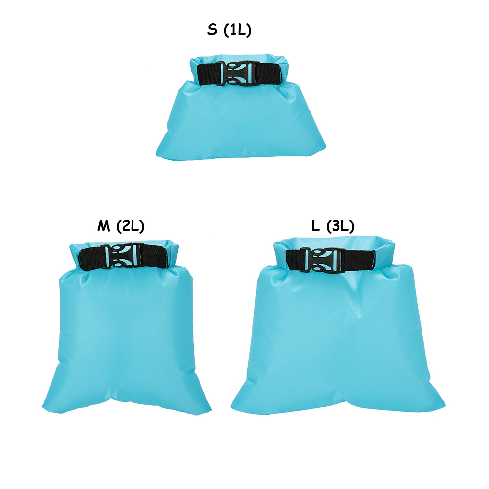 Lixada 3Pcs Dry Bag 1L + 2L + 3L Waterdichte Dry Bag Outdoor Ultralight Droge Zakken Camping Backpacken Kajak klimmen Zwemmen Dry Bag