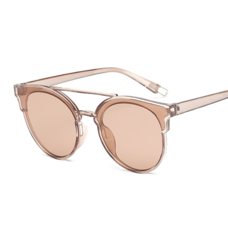 Gafas de sol de ojo de gato negras sexis para mujer, gafas de sol de famosa de lujo, nuevas gafas de sol de para mujer, gafas de sol pequeñas de doble haz UV400: Brown