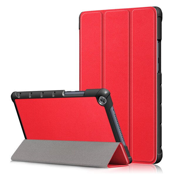 GLIGLE pokrowiec na Tablet do Huawei MediaPad M5 Lite 8 ( JDN2-AL00/JDN2-W09) pokrowiec ochronny na całe ciało + Led + dotykowy długopis: red