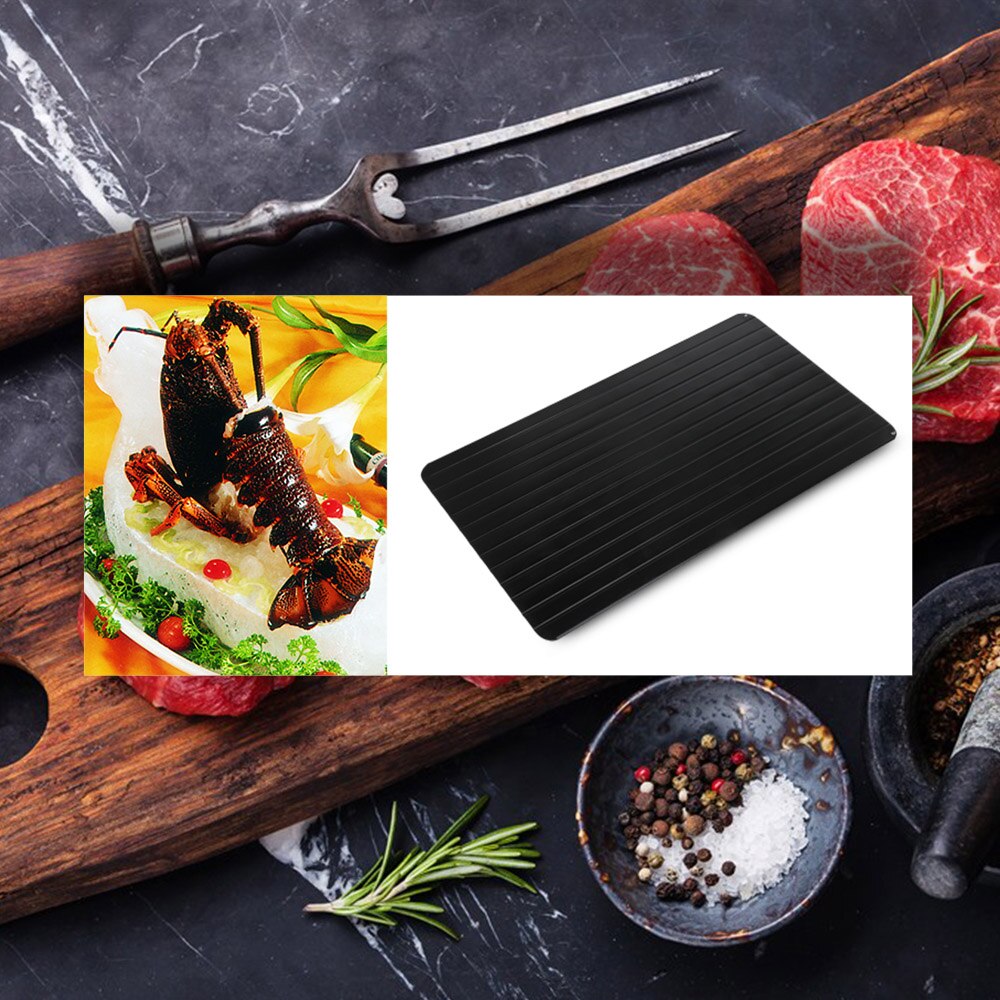 Household Aluminum Defrost Tray Thaw Frozen Food Meat Fish In Minutes Fast Thawing Plate Defrosting Tray Kitchen Tools