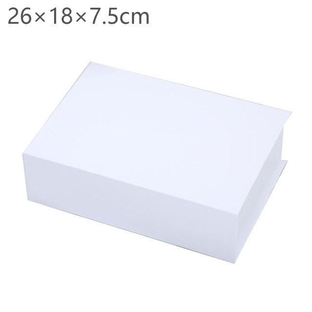 Shoe Box Clothing Black High-end Wedding Anniversary Party Box Custom Empty Box Clamshell Folding Box Packaging Box: White 26 18 7 5cm