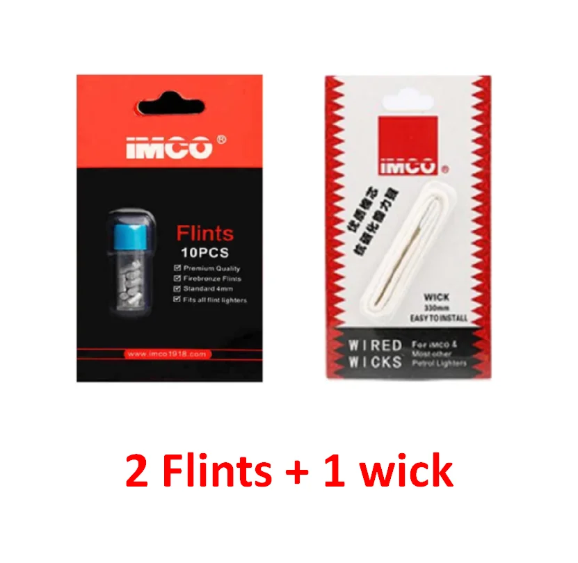 (2 pièces/lot) Original IMCO kérosène spécial briquet silex coton noyau mèches briquet accessoires: BLEU CIEL