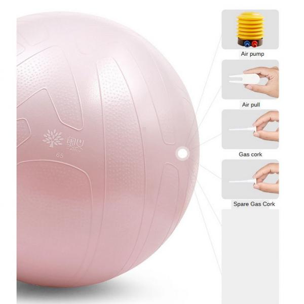 Pelota de Yoga para hacer ejercicio, pelota de entrenamiento, pelota de Pilates gruesa de PVC, de bajo olor, Flexible y duradera para deportes, 1 ud.