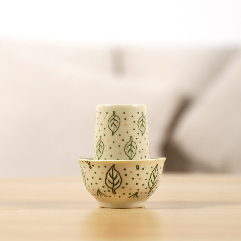 LUWU blue-and-white ceramic teacup porcelain wenxiang cup chinese kung fu cup drinkware