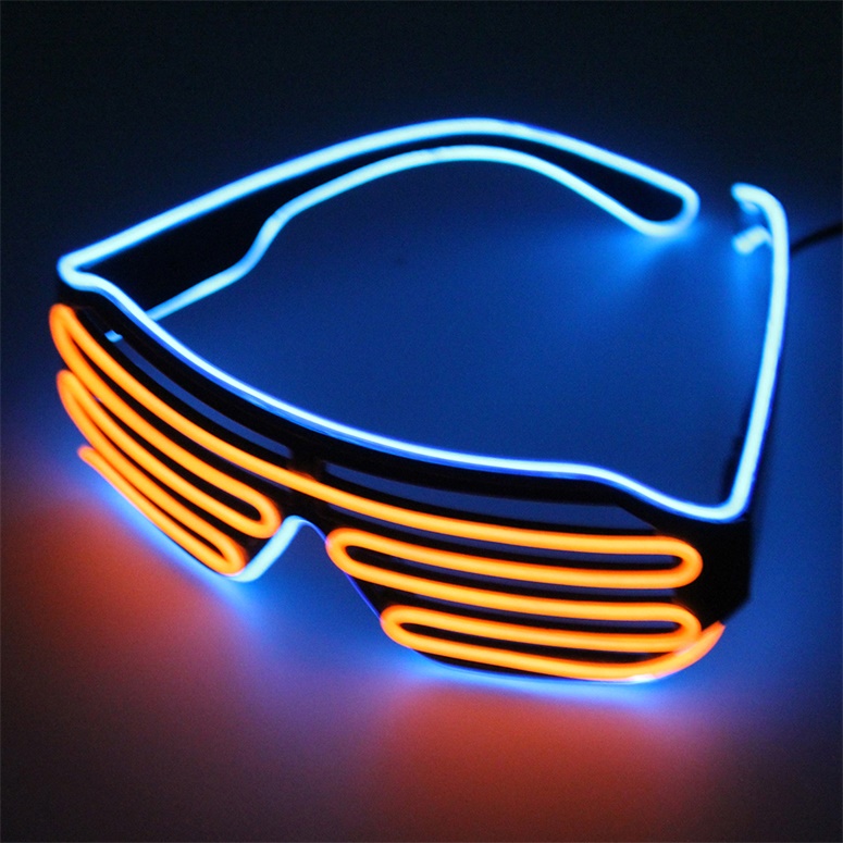Gafas con luz LED de de Luces de alambre parpadeantes, gafas decorativas, luz brillante clásica, accesorios activos, de Festival