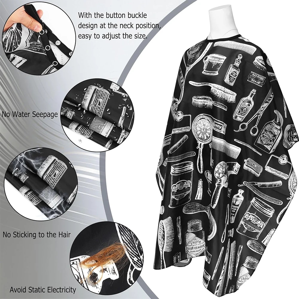 Professionele waterdichte kapperssjaal Bib-papier Set Nylon Kapsalon Kleding Gehakte haarisolator Haarverfgereedschap