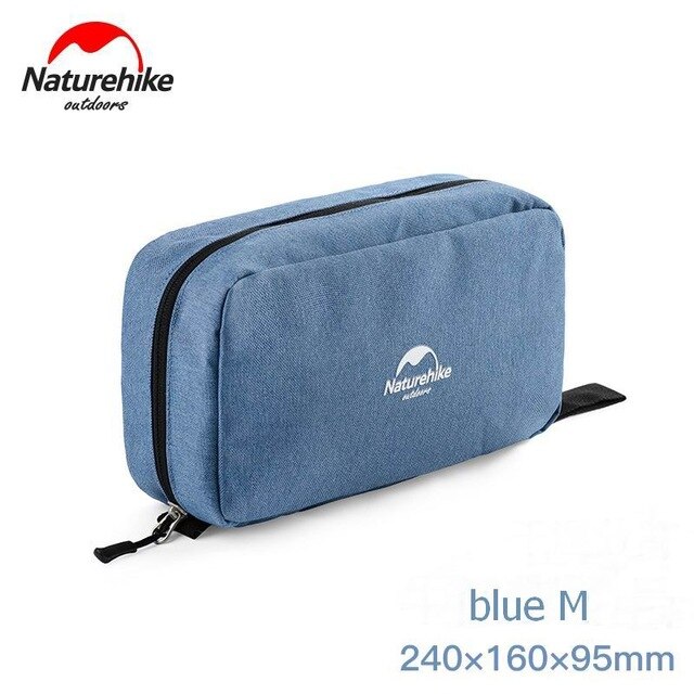 Naturehike unisex resor necessär arrangör hängande tvättpåse för badrum dusch rakning dopp kit necessär hygienväska: Blå-m