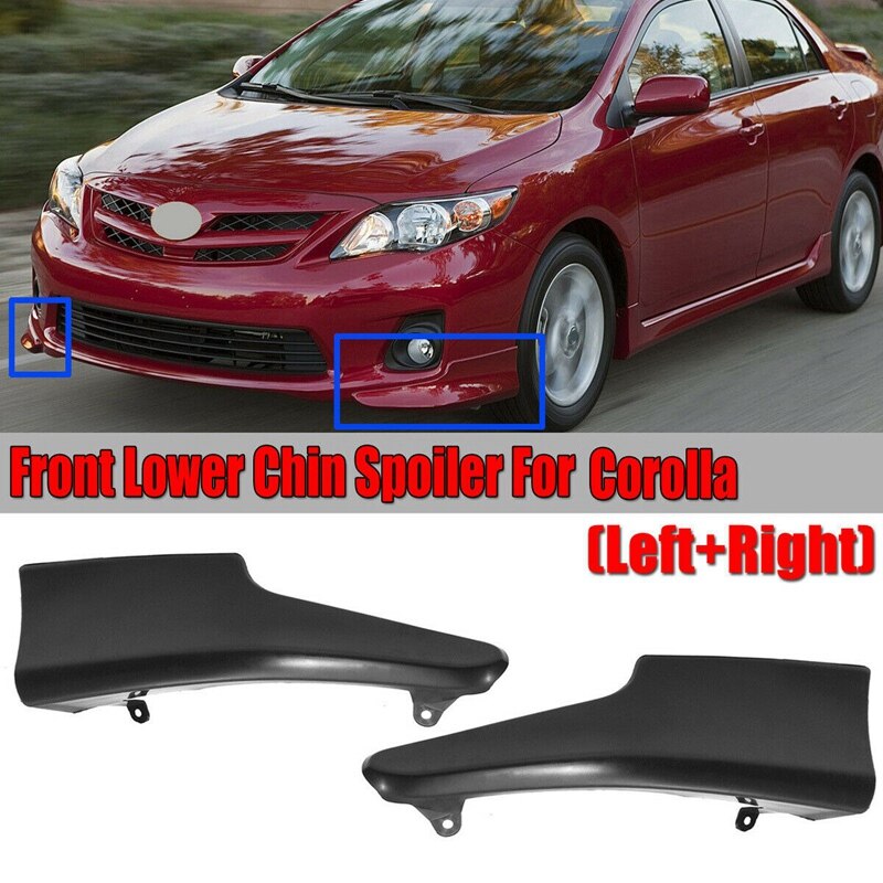 2Pcs Car Front Bumper Lip Spoiler Splitter Diffuser Body Kit for Toyota Corolla: Default Title