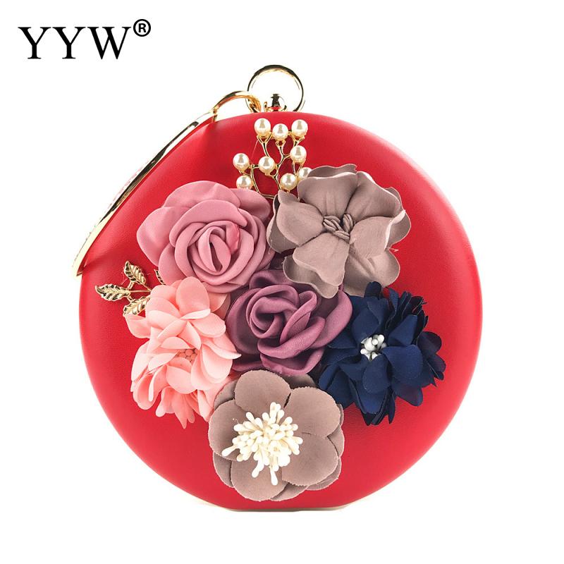 Frauen Blume Kupplungen Runde Blau Abend Taschen Handtaschen Hochzeit Kupplung Geldbörse verrotten Bolsos Mujer De Marca Famosa Hand Taschen