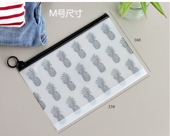 Makeup Ziplock Storage Bag Pencil Case PVC Waterproof Toothbrush Toothpaste Toiletry Wash Pouch Cosmetic Bag Travel Organizer