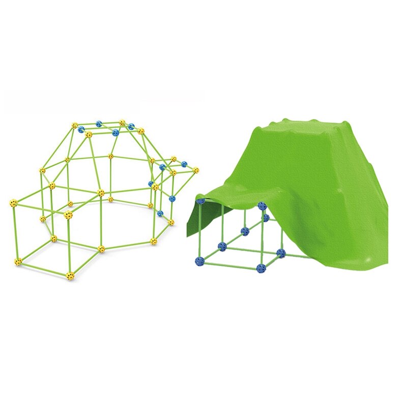 freundlicher Fort Gebäude Burgen Tunnel Zelte Bausatz DIY 3D glühen in das dunkel