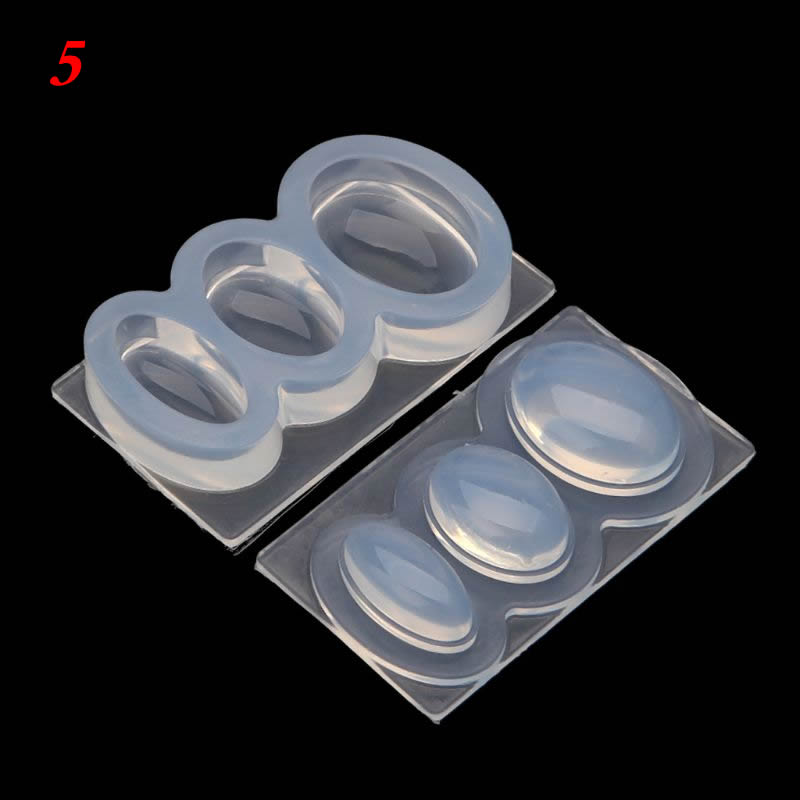 UV Resin Geometric Molds Hollow Quicksand Mold with Square Round Ellipse Mold: 5