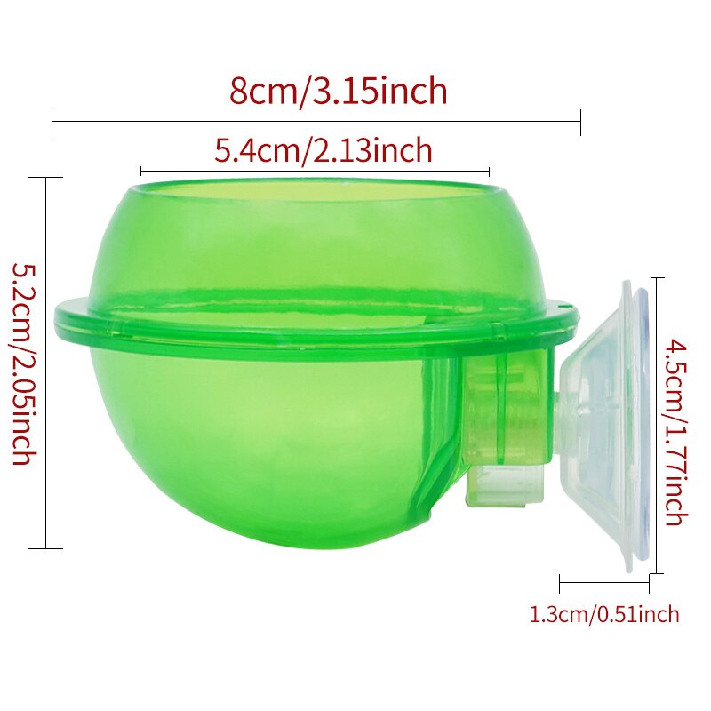 3 pces alimentador para animais de estimação répteis duráveis ventosa alimentador tigela para lagarto camaleão recipiente répteis anfíbios água alimentador de alimentos