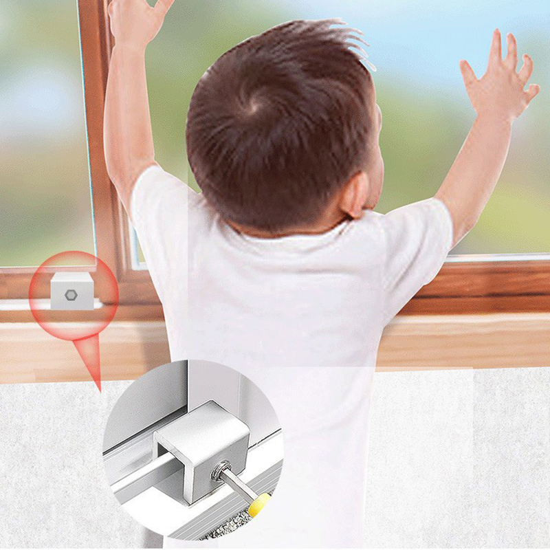 Sliding Sash Stopper Cabinet Locks Straps Doors Security Anti-theft Lock Window Sliding Door Baby Kids Child Safety Doors Lock