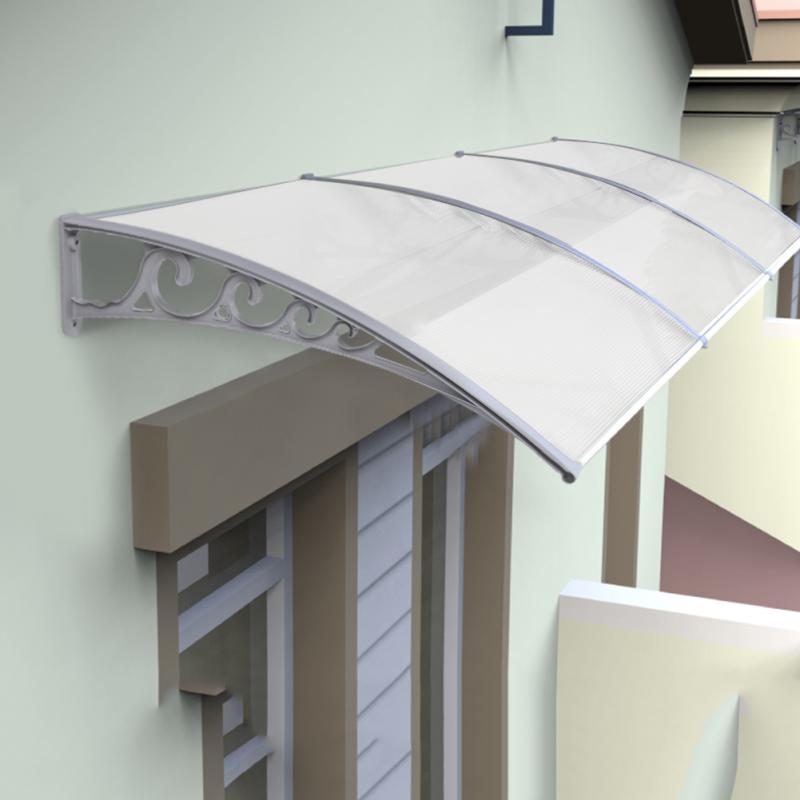 Abri soleil Anti UV ultra-léger parasol 7 tailles porte fenêtre auvent Gazebos mobilier d'extérieur auvent pluie abri ombre couverture HWC