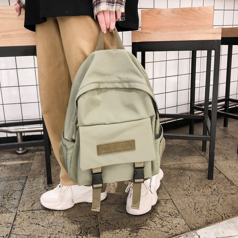 Neue Trend Weibliche Rucksack lässig Klassische Frauen Rucksack Frauen Schulter Tasche Einfarbig Schule Tasche Für Teenager Mädchen