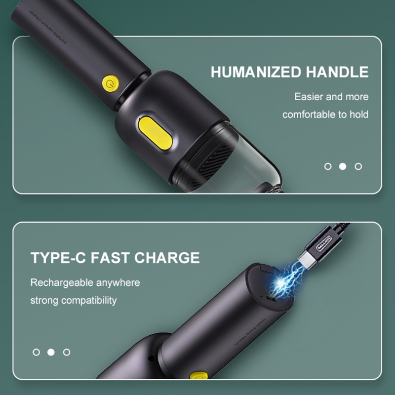 2022 Handheld Cordless Car Vacuum Cleaner Rechargeable Mini Dust Collector Remover