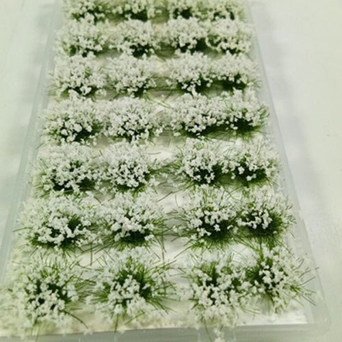 Materiale Scena Modello - Erba Simulato e Petali - Vegetazione Diorama Fai-da-te - Plastica Scala 1:35: Bianco