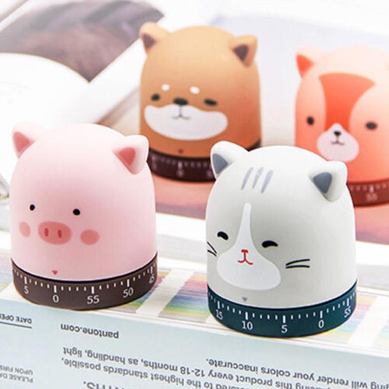 Kitchen Timer Reminder Alarm For Cooking Tools Timer Cartoon Manager minutes Cooking 60 Animal Accessories Time Stopwatch E6A2