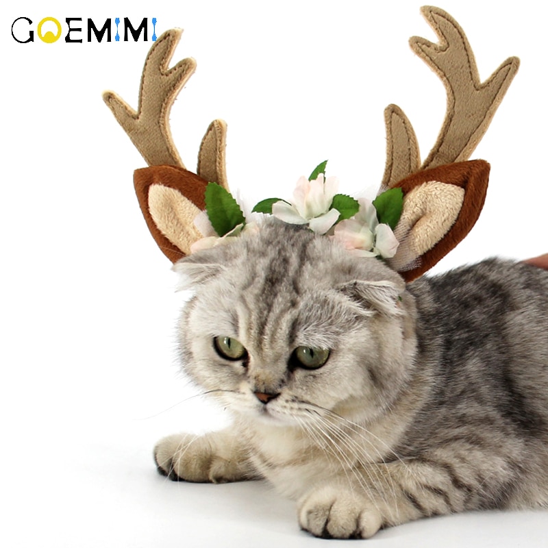 Nette Weihnachten Katze Kostümich Kopfschmuck Für Hund Katze Haustier Weihnachten Stirnband Hütte Welpen Kostüm Weihnachten Zubehör